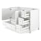 Alaterre Furniture Williamsburg 3pc Wooden Bthrm Vanity Set - 48-in. L Vanity, 30-in. L Mirror, 25-in. Wall Shelf, Wht AVAN4800WHBB - alternate 5